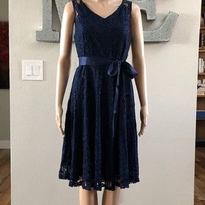 Navy blue lace dress